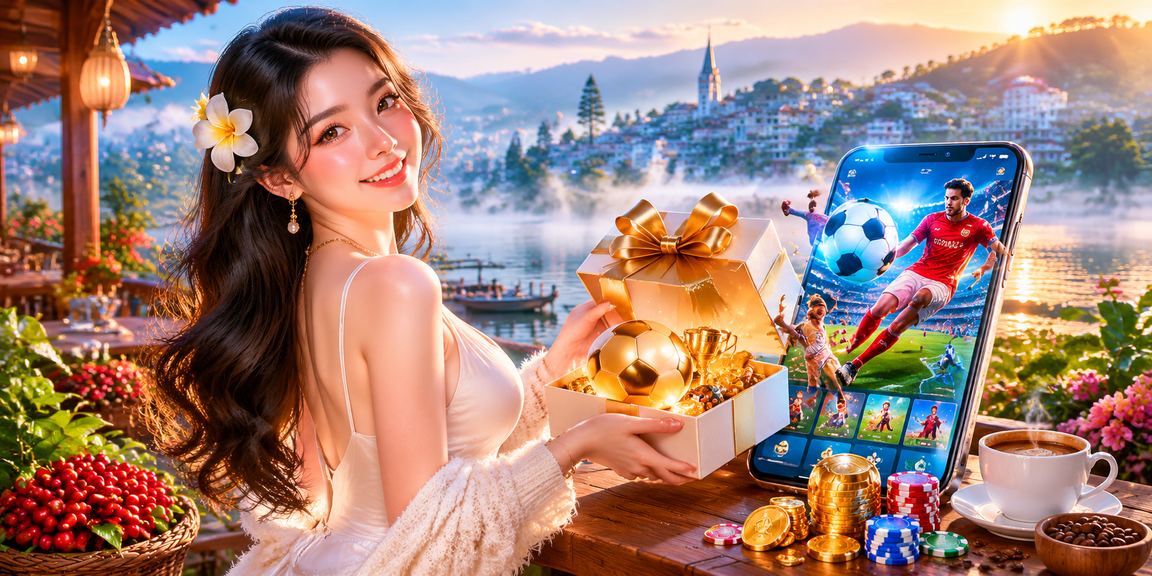 Người dùng tại Đà Lạt đặt cược thể thao trực tuyến trên điện thoại bên ly cà phê