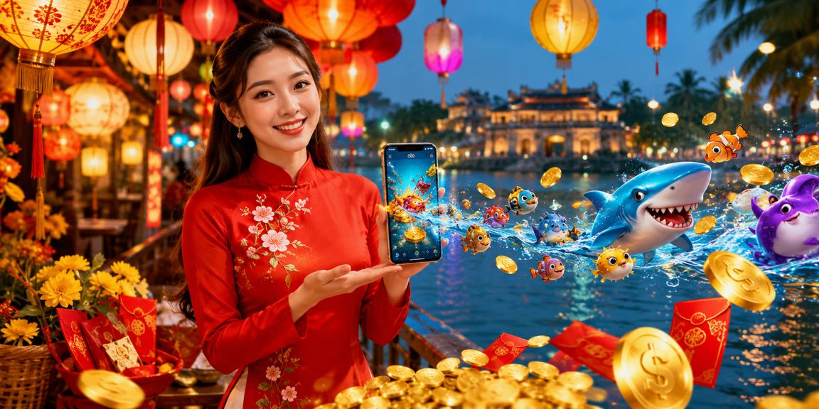 Người dùng Huế chơi game bắn cá trực tuyến với trang phục áo dài truyền thống